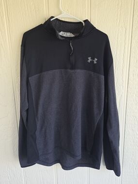 Under Armour Men’s Quarter-Zip Pullover - Dark Gray/Black, Size XXL